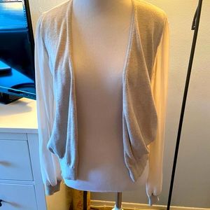 Bcbgeneration sweater with sheer sleeves